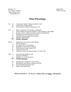 Plant Physiology - Tufts University