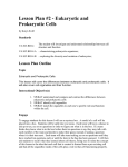 Lesson Plan #2 - Eukaryotic and Prokaryotic Cells