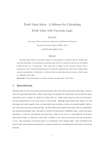 Truth Value Solver: A Software for Calculating Truth Value with