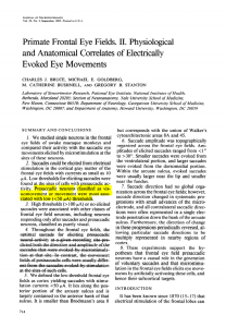 Primate Frontal Eye Fields. II. Physiological and Anatomical