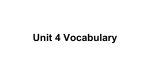 Unit 4 Vocabulary Power Point