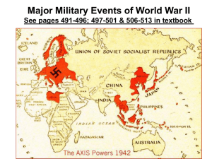 Major Military Events of World War II