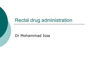 Rectal drug administration