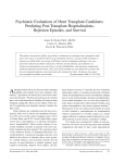 Psychiatric Evaluations of Heart Transplant Candidates: Predicting