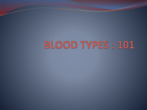 BLOOD TYPES : 101