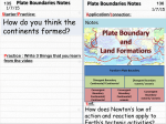 Plate Boundary Notes