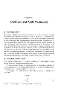Amplitude and Angle Modulation