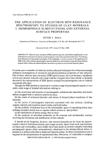 the application of electron spin resonance