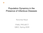 Population Dynamics in the Presence of Infectious Diseases