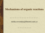 Mechanisms of organic reactions