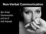 Non-Verbal Communication Non-Verbal