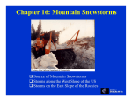 Chapter 16: Mountain Snowstorms