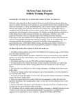 McNeese State University Athletic Training Program EXPOSURE