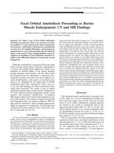 Focal Orbital Amyloidosis Presenting as Rectus Muscle