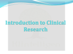 Introduction to Clinical Research
