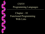 Functional Programming with Lists
