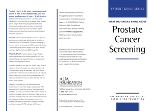 Prostate Cancer Screening - UROLOGY HEALTH SPECIALISTS