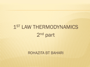 1st Law Of Thermodynamics Part 2