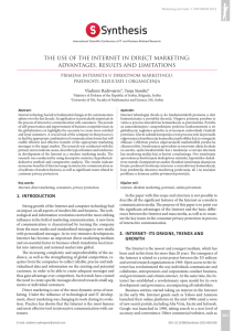 THE USE OF THE INTERNET IN DIRECT MARKETING