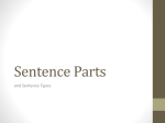 Sentence Parts