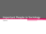 Important People in Sociology