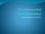 Ch. 6 Nonverbal Communication