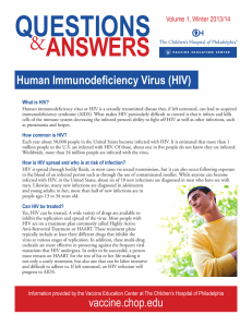 Human Immunodeficiency Virus - Children`s Hospital of Philadelphia