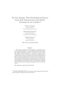 The Two Triangles: What Did Wicksell and Keynes Know about