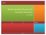 North Carolina Theatre Arts Essential Standards Terminologies