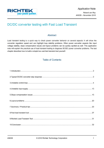 DC/DC converter testing with Fast Load Transient