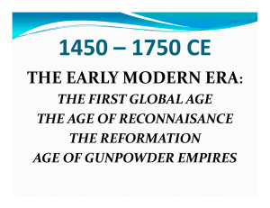 the early modern age