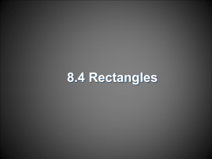 8.4 Notes - Rectangles