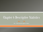 Chapter 6 Descriptive Statistics