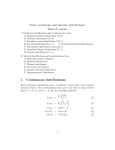 Some continuous and discrete distributions 1 Continuous distributions.