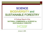 SCIENCE BIODIVERSITY and SUSTAINABLE FORESTRY