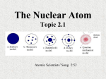 Topic 2.1- The Nuclear Atom