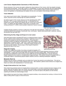 Liver Cancer (Hepatocellular Carcinoma or HCC) Overview