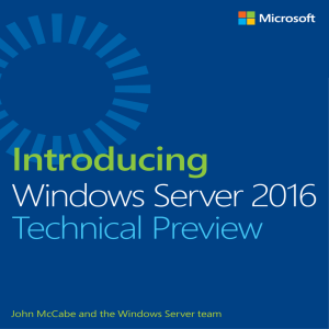 John McCabe and the Windows Server team