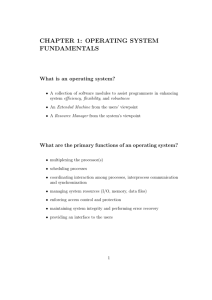 chapter 1: operating system fundamentals