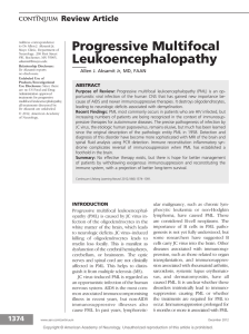 Progressive Multifocal Leukoencephalopathy