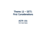 SETI: First Considerations (PowerPoint)