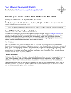 Evolution of the Eocene Galisteo Basin, north