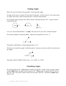 Naming Angles