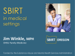 SBIRT in medical settings