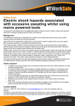 Electric shock hazards associated with excessive