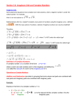 CH2_4_ Complex numbers LESSON NOTES