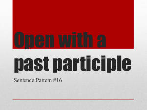 Open with a past participle
