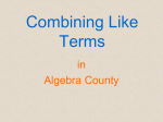 2.3 combining like terms powerpoint