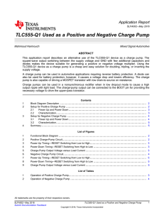 TLC555-Q1 Used as a Positive and Negative Charge Pump