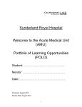 Sunderland Royal Hospital Welcome to the Acute Medical Unit
